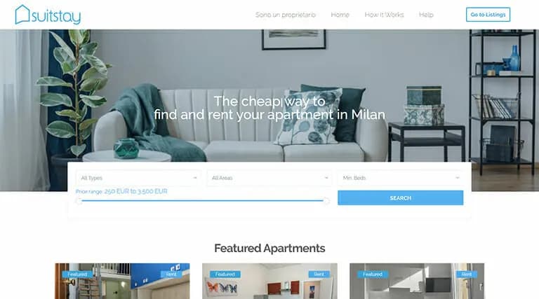 Suitstay – Piattaforma di affitti a medio termine