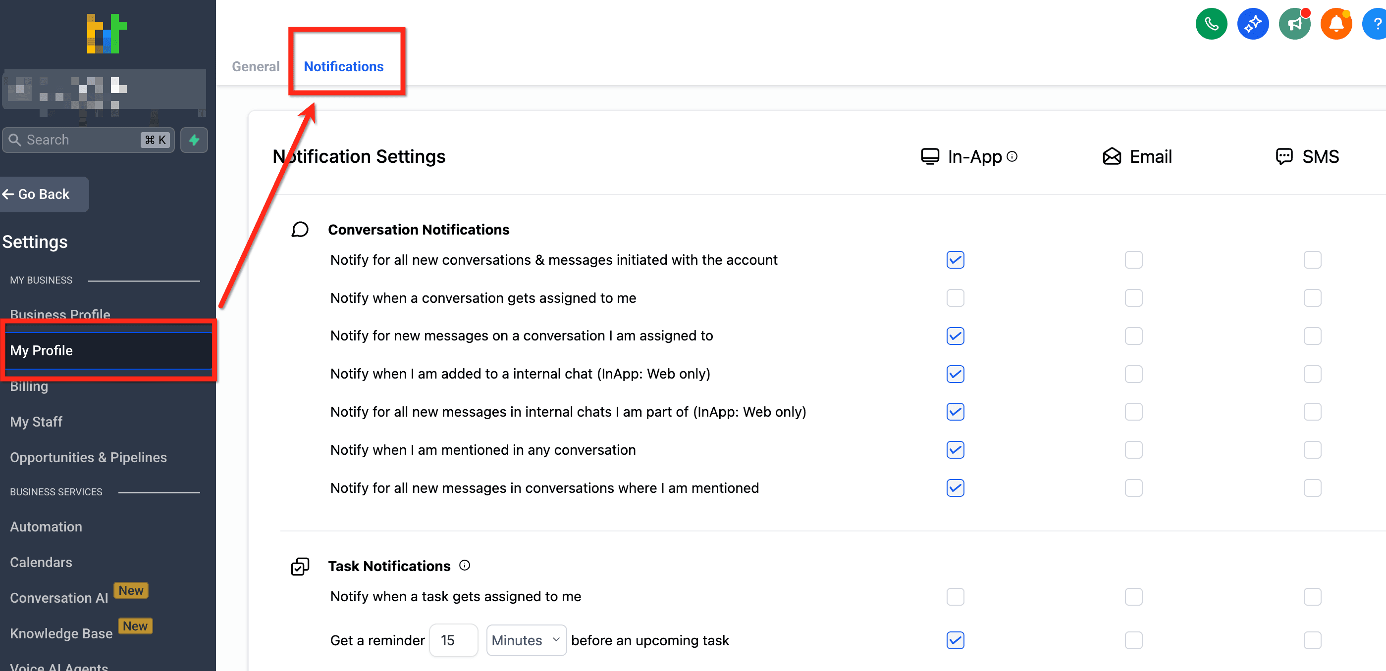 Using WhatsApp for internal notifications